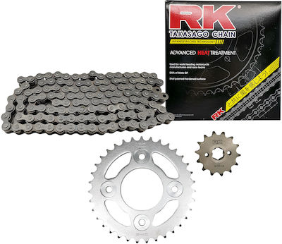 RK Kit lanț și pinion pentru Honda ANF 125 Innova Injection - Injectie ANF 125 Innova / Innova 125