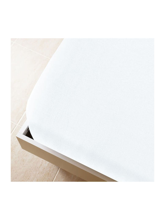 vidaXL Sheet for Single Bed with Elastic 90x200cm. White