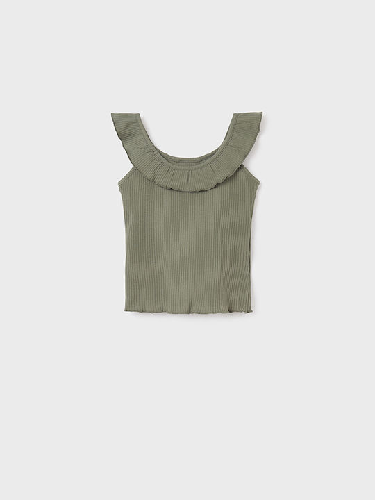 Mayoral Kids Blouse Sleeveless Khaki