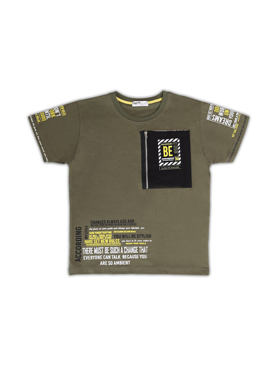 Nek Kids Wear Kids Set with Shorts Summer 2pcs Khaki