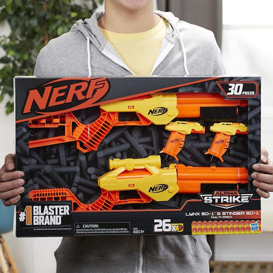 Nerf Lansator Lynx SD-1 and Stinger SD-1 Multi-Pack Alpha Strike pentru 8+ ani+ Ani