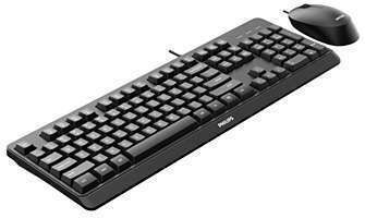 Philips SPT6207BL Комплект клавиатура и мишка Английски US Черен