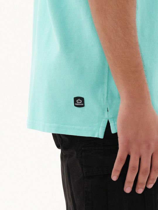 231.EM35.69GD Polo Short Sleeve Blouse Turquoise