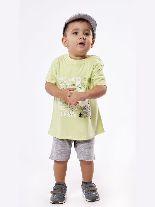 Hashtag Kids Set with Shorts Summer 2pcs Green