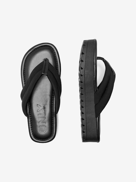 Only Damen Flache Sandalen Flatforms in Schwarz Farbe