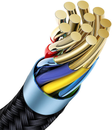 Mcdodo Spiral / Angle (90°) USB-A to Lightning Cable Μαύρο 1.8m (CA-7300)