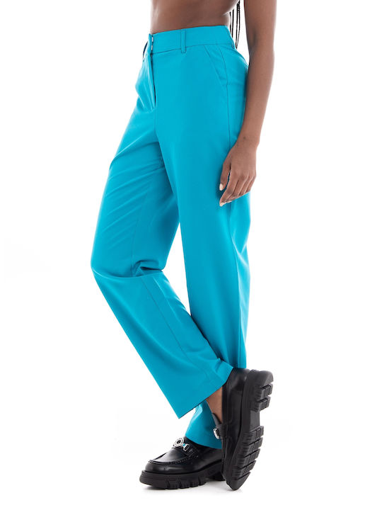 Vero Moda Damen Chino Hose in Gerader Linie Sky Blue