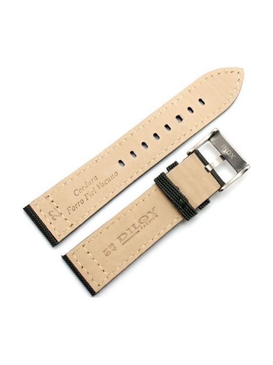 Diloy Straps Δερμάτινο Λουράκι Χακί 20mm