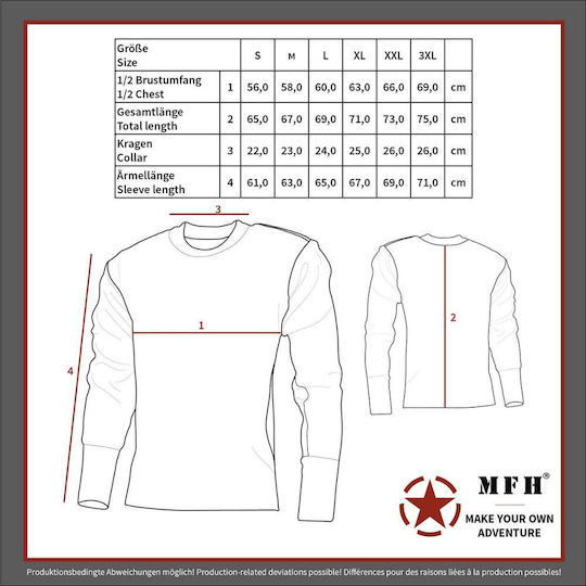 MFH Long Sleeve Pullover Army In Black Colour