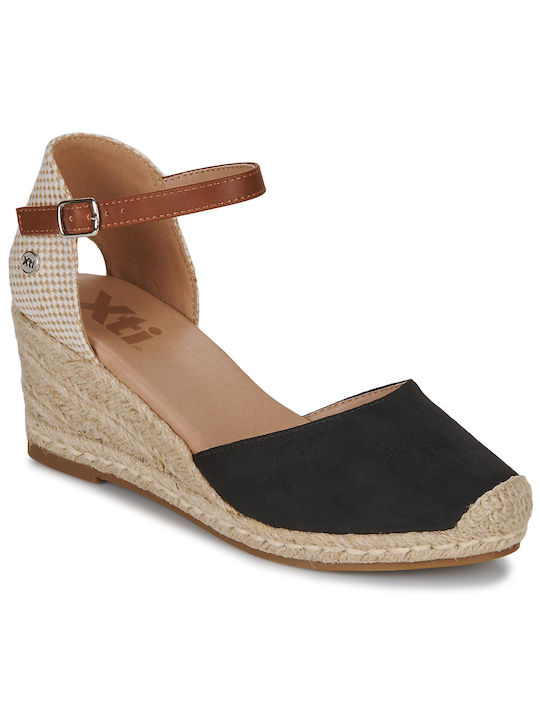 Xti Women's Fabric Platform Espadrilles Black