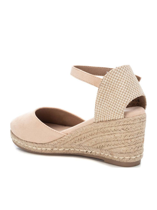 Women's Suede Platform Espadrilles Beige