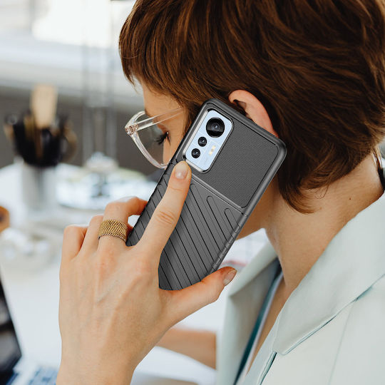 Hurtel Thunder Задна корица Силикон Черен (Xiaomi 12 Lite)