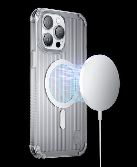 Kingxbar Go Out Back Cover Σιλικόνης Silver (iPhone 14 Pro)