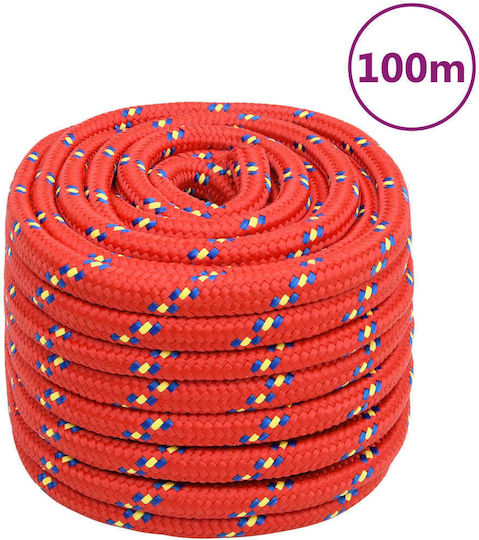 vidaXL Rope Knitted 20mm Red