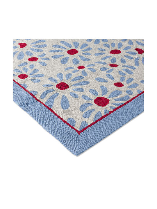 Laura Ashley Thorncliff Daisy Covor De exterior Rectangular Sky Blue