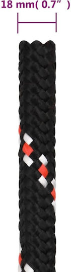 vidaXL Rope Knitted 18mm Black