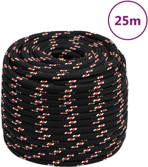 vidaXL Rope Knitted 18mm Black