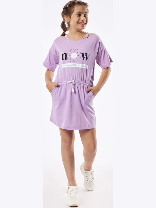 Kinderkleid Kurzärmelig Flieder