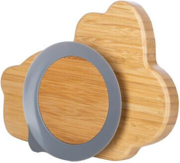 FreeOn Bunny Παιδικό Πιάτο Φαγητού από Bamboo Καφέ