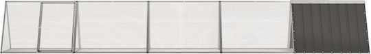 vidaXL 3106448 Galvanized Steel Cage for Rabbits 504.5x80.5x71cm