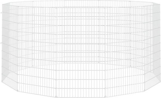 vidaXL 171584 Galvanized Steel Cage for Rabbits 54x54x100cm