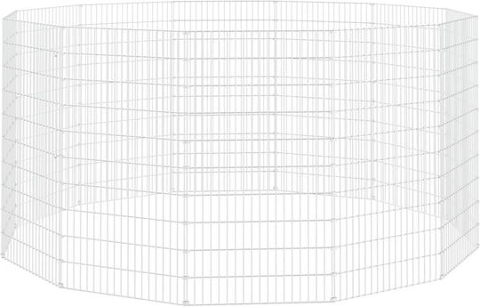 vidaXL 171584 Galvanized Steel Cage for Rabbits 54x54x100cm