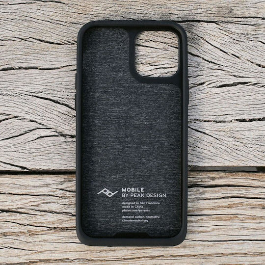 Peak Design Everyday Fabric Back Cover Plastic / Fabric 2mm Charcoal (iPhone 14 Pro Max)