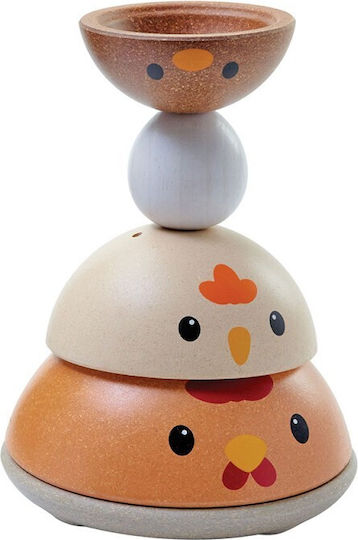 Plan Toys Stacking Toy Rustic Chick made of Wood for 12++ Months