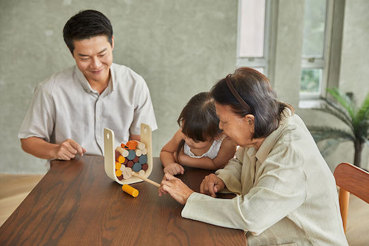Plan Toys Stacking Toy Balance Game with Beaver made of Wood for 36++ Months