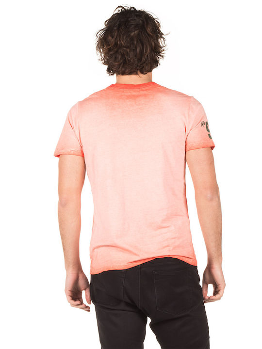 Body Action Men's Athletic T-shirt Short Sleeve Light Orange