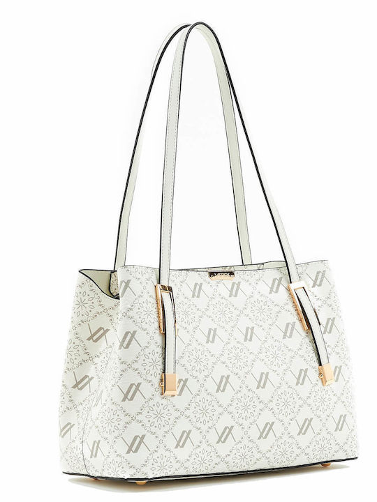 Verde Women's Bag Shopper Shoulder White