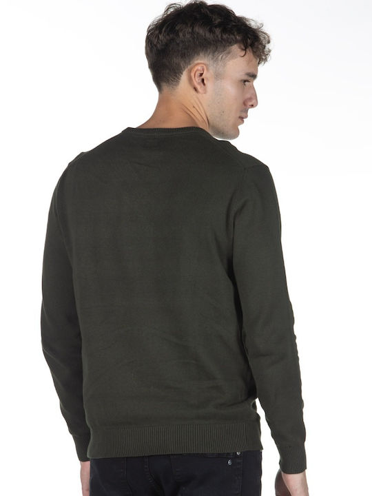 District75 Herren Langarm-Pullover Khaki