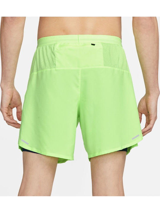 STRIDE 2 in 1 Αθλητική Ανδρική Βερμούδα Dri-Fit Πράσινη