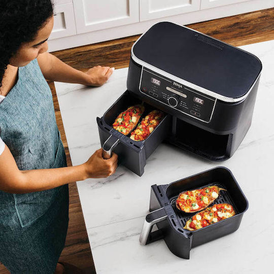 Ninja AF400 Air Fryer with Double Detachable Bucket 9.5lt Black