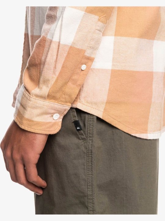 Motherfly Long-sleeved Cotton Shirt Checked Beige