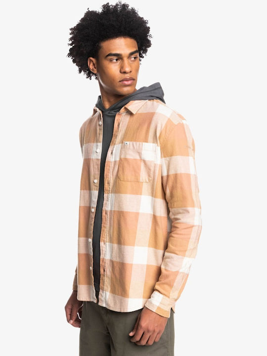 Motherfly Long-sleeved Cotton Shirt Checked Beige