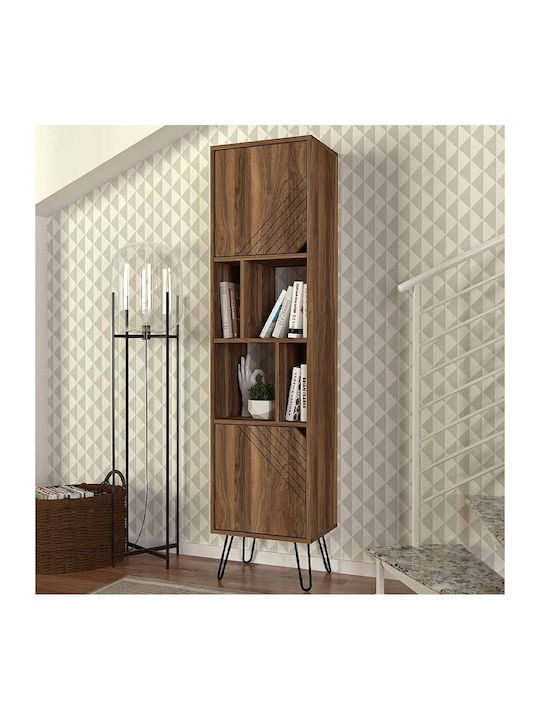 Bookcase Norma Walnut 45x35x184cm