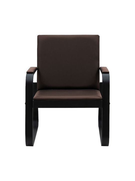 Rogelio Sessel aus Kunstleder Braun 67x72x85cm