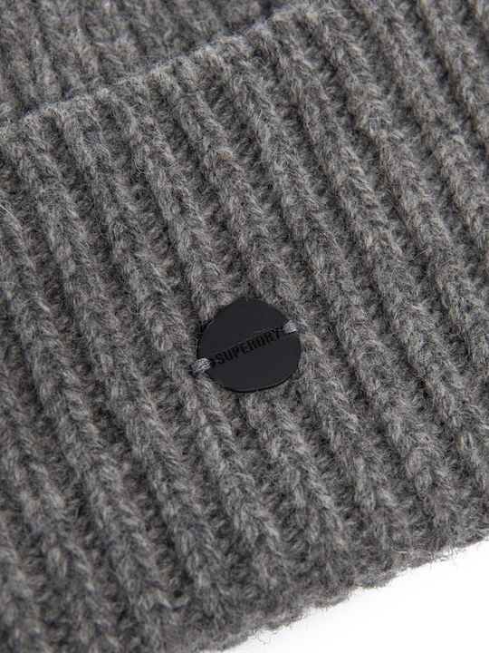 Studios Premium Beanie Ανδρικός Σκούφος Πλεκτός σε Γκρι χρώμα