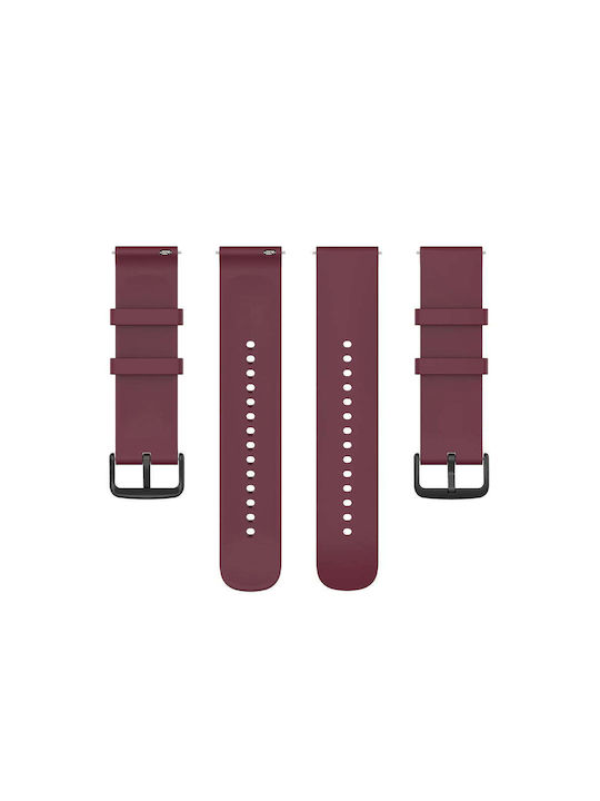 Techsuit Watchband W001 Armband Silikon Dark Red (Samsung Galaxy Watch (46mm) / Watch 3 / Gear S3, Huawei Watch GT / GT 2 / GT 2e / GT 2 Pro / GT 3 (46mm)) KF239514