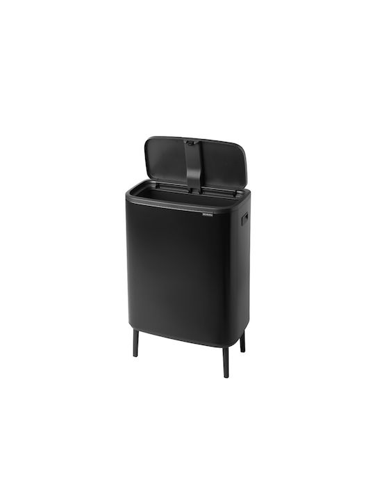 Brabantia Bo Κάδος Απορριμμάτων από Ανοξείδωτο Ατσάλι Μαύρος 60lt