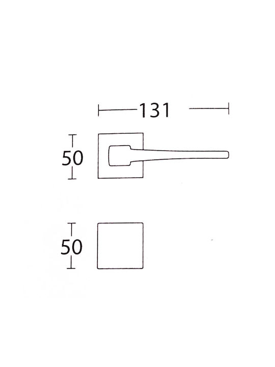 Convex Hebel Vordertür mit Rosette Rechts 1495 mit Rosette White