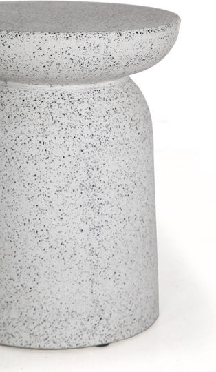 Hocker Für den Außenbereich aus Beton Rieti Terazzo Grey / Black 1Stück 35x35x45cm
