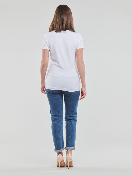 Guess Γυναικείο T-shirt Floral Λευκό