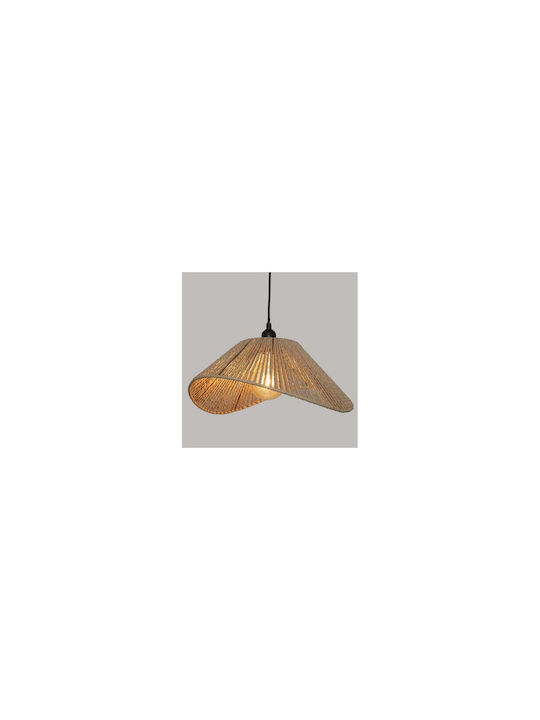 Pendant Light Beige Boho Bell with Socket E27 45x40cm