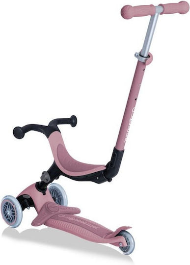 Globber Kinderroller Klappbar GoUp Foldable Plus 3-Rad mit Sitz für 15+ Monate Rosa