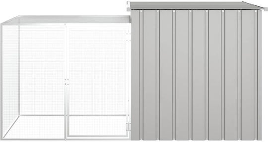 vidaXL Poultry Coop of Galvanized Steel L2 x W0.91 x H1m