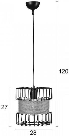 ArkoLight Hängelampe Schwarz 28x120cm ArkoLight Hängelampe Schwarz 28x120cm