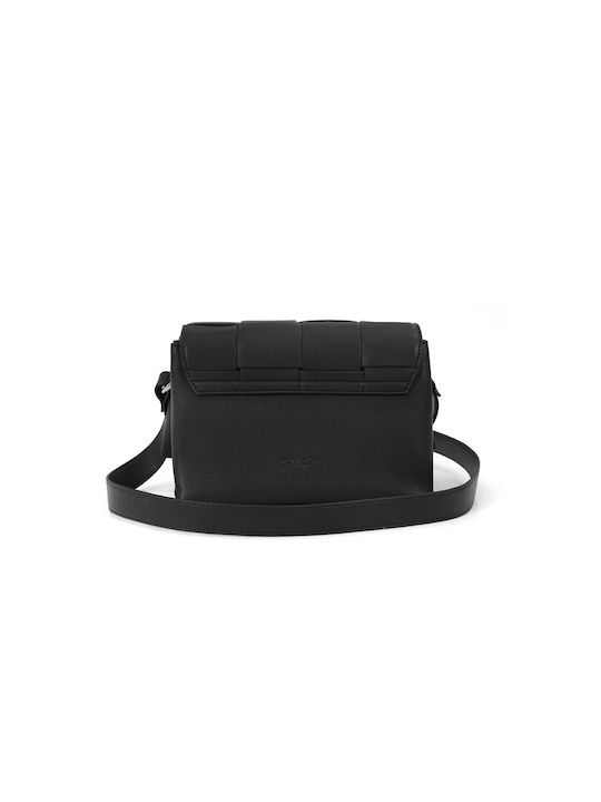 Weave It Din piele Geantă de damă Crossbody Neagră