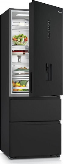 Hisense Kühl-Gefrierkombination 493Es Total NoFrost H200xB70.4xT69.4cm. Schwarz RT641N4WFE1